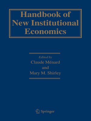 cover image of Handbook of New Institutional Economics